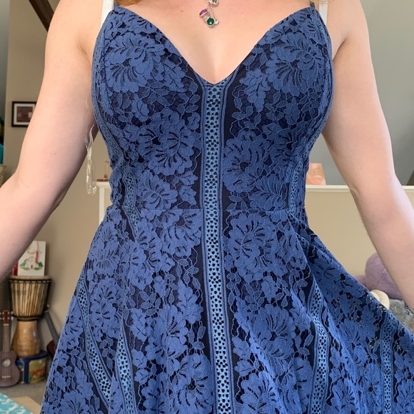 Blue Lace Dress - Picture 8 of 14